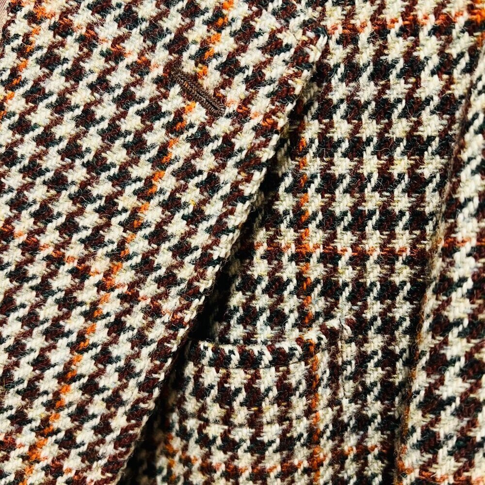 Vintage Dunn & Co. Men’s Tweed Jacket 41 R Multi Color Harris Tweed Blazer Sport - Picture 4 of 16